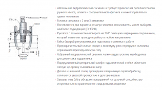 Подшипник Съемники подшипников Раздельный гидросъемник CK-105 с клещами стандартной длины с усилием 15 т. по выгодным ценам Ростов-на-Дону